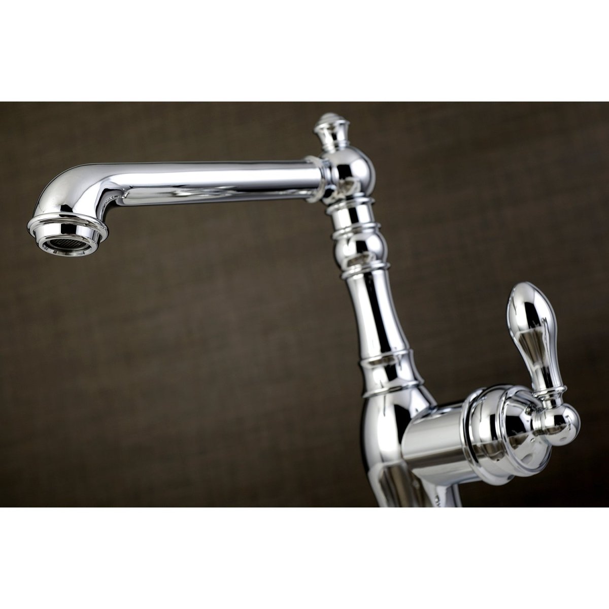 Gourmetier American Classic Single Handle Kitchen Faucet With Brass Sprayer - BUILDMYPLACE