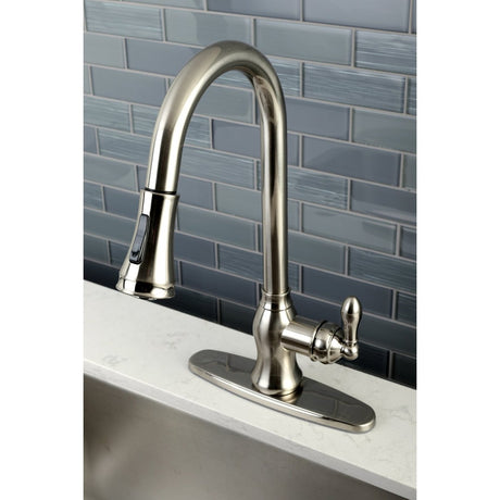 Gourmetier American Classic Single Handle Pull Down Sprayer Kitchen Faucet - BUILDMYPLACE