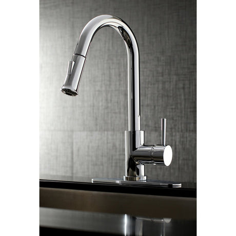 Gourmetier Concord Single Handle Pull Down Kitchen Faucet - BUILDMYPLACE