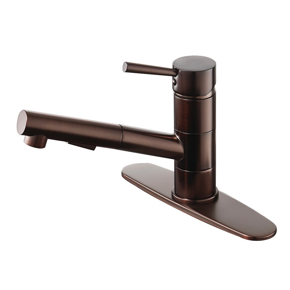 Gourmetier Concord Single Handle Pull Out Kitchen Faucet In One Hole & Three Hole Installation - BUILDMYPLACE