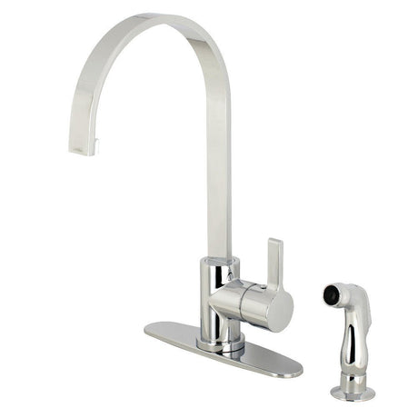 Gourmetier Continental Single Handle Kitchen Faucet With Side Sprayer - BUILDMYPLACE