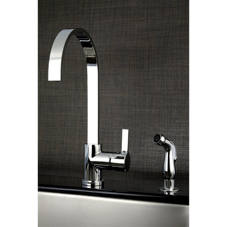 Gourmetier Continental Single Handle Kitchen Faucet With Side Sprayer - BUILDMYPLACE