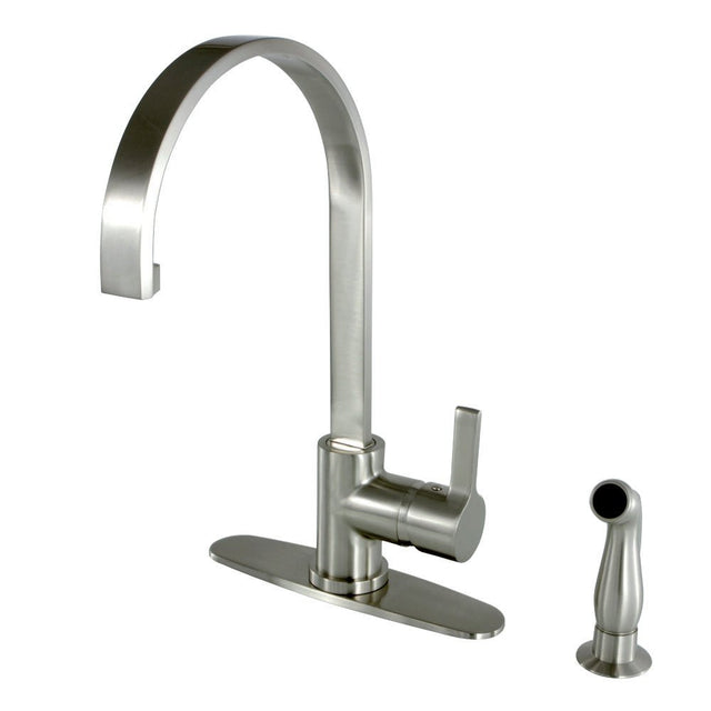 Gourmetier Continental Single Handle Kitchen Faucet With Side Sprayer - BUILDMYPLACE