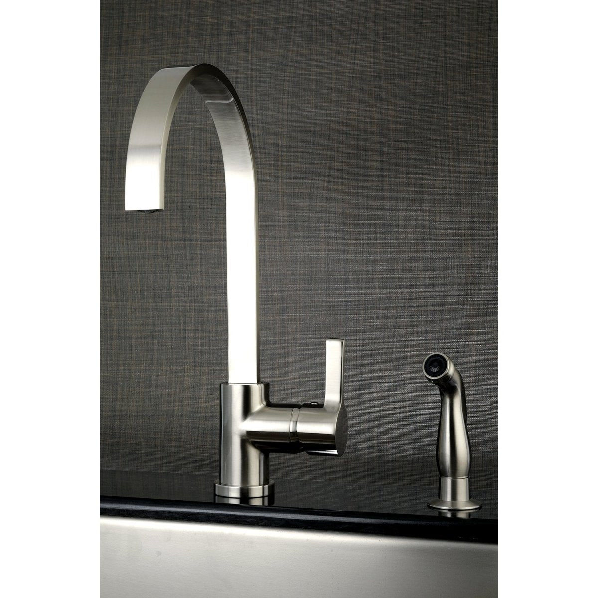 Gourmetier Continental Single Handle Kitchen Faucet With Side Sprayer - BUILDMYPLACE