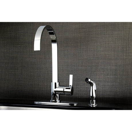 Gourmetier Continental Single Handle Kitchen Faucet With Side Sprayer - BUILDMYPLACE