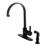 Gourmetier Continental Single Handle Kitchen Faucet With Side Sprayer - BUILDMYPLACE