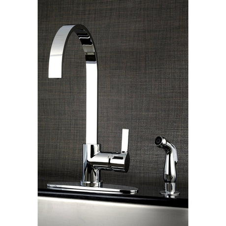 Gourmetier Continental Single Handle Kitchen Faucet With Side Sprayer - BUILDMYPLACE