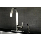 Gourmetier Continental Single Handle Kitchen Faucet With Side Sprayer - BUILDMYPLACE