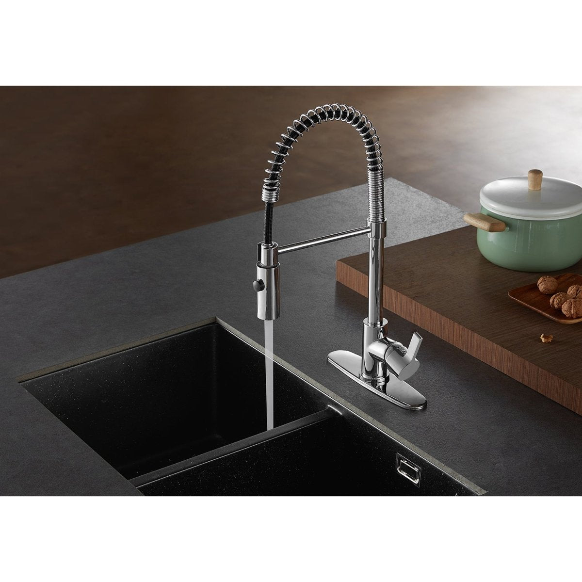 Gourmetier Continental Single Handle Pre Rinse Kitchen Faucet - BUILDMYPLACE