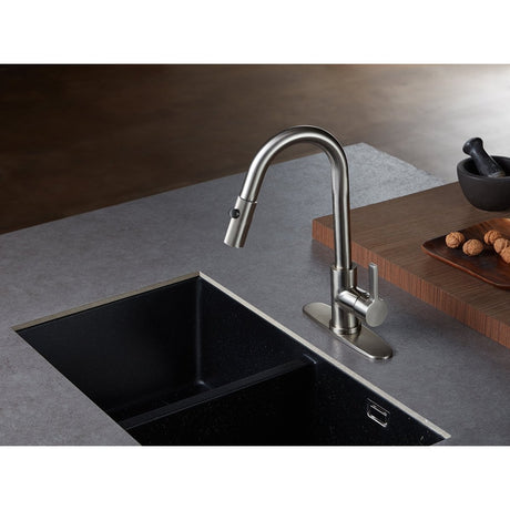 Gourmetier Continental Single Handle Pull Down Kitchen Faucet - BUILDMYPLACE