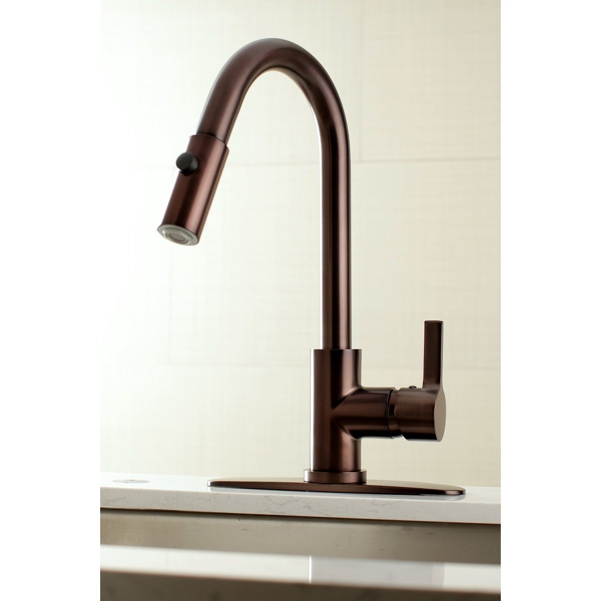 Gourmetier Continental Single Handle Pull Down Kitchen Faucet - BUILDMYPLACE