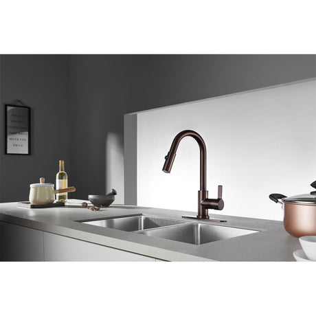 Gourmetier Continental Single Handle Pull Down Kitchen Faucet - BUILDMYPLACE