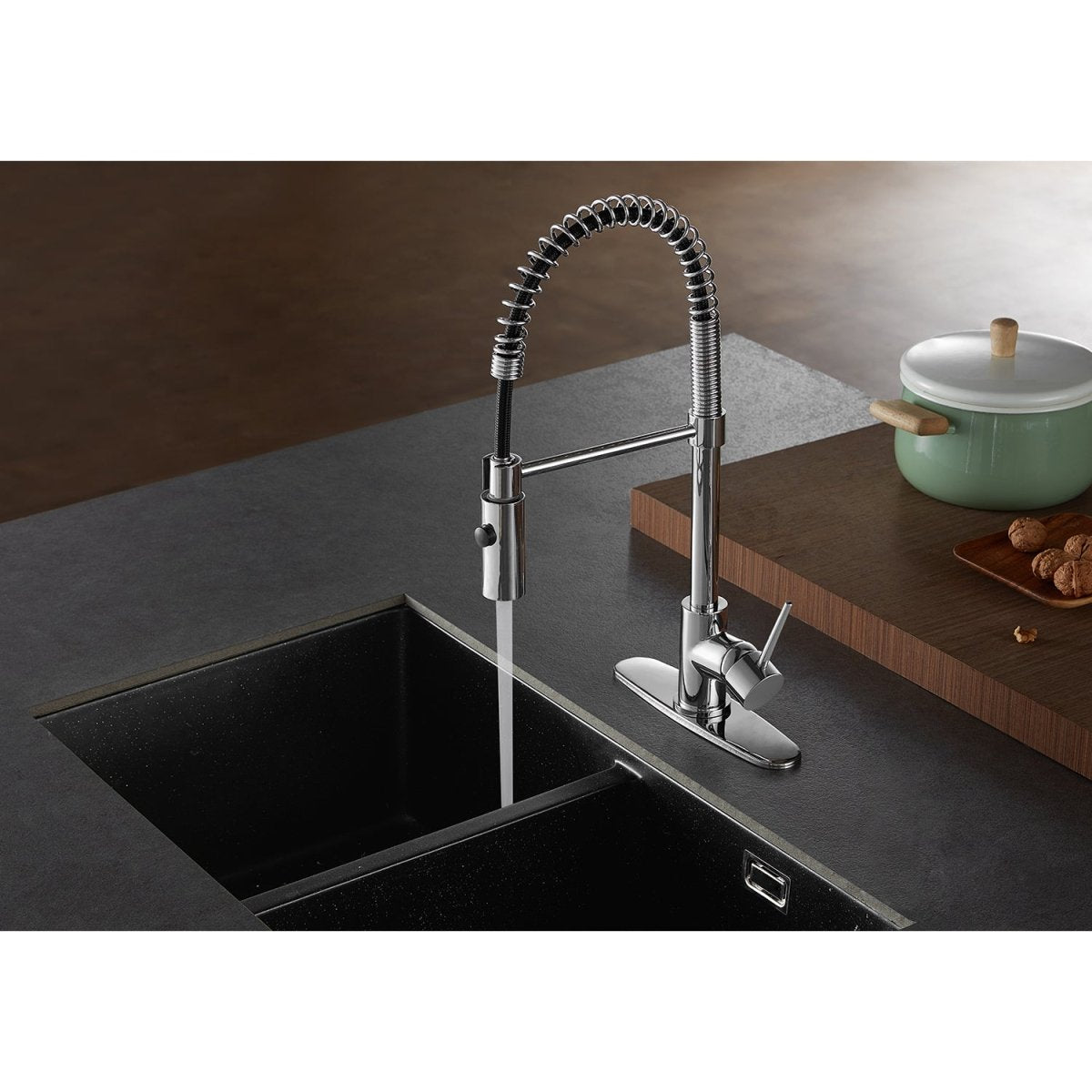 Gourmetier New York Single Handle Pre Rinse Kitchen Faucet - BUILDMYPLACE