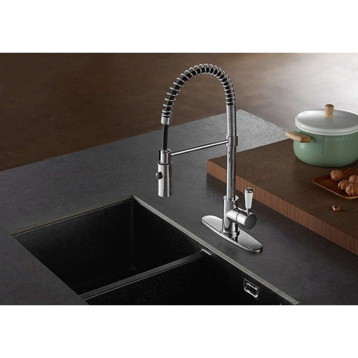 Gourmetier Paris Single Handle Pre - Rinse Kitchen Faucet - BUILDMYPLACE