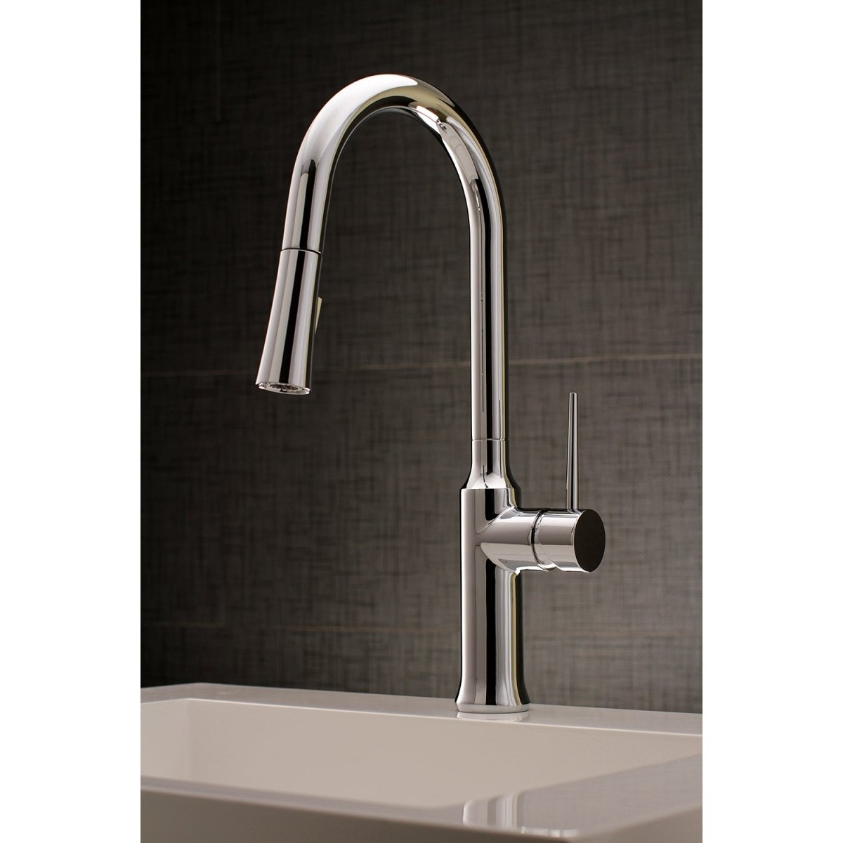 Gourmetier Single Handle Pull Down Kitchen Faucet - BUILDMYPLACE