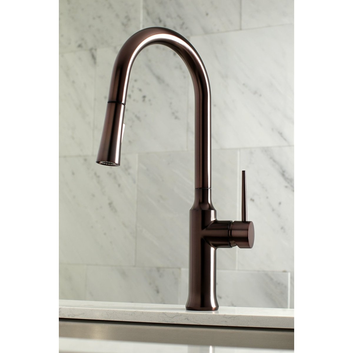 Gourmetier Single Handle Pull Down Kitchen Faucet - BUILDMYPLACE