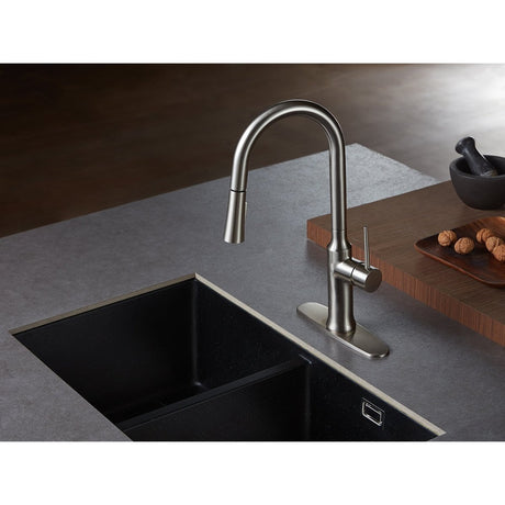 Gourmetier Single Handle Pull Down Kitchen Faucet - BUILDMYPLACE