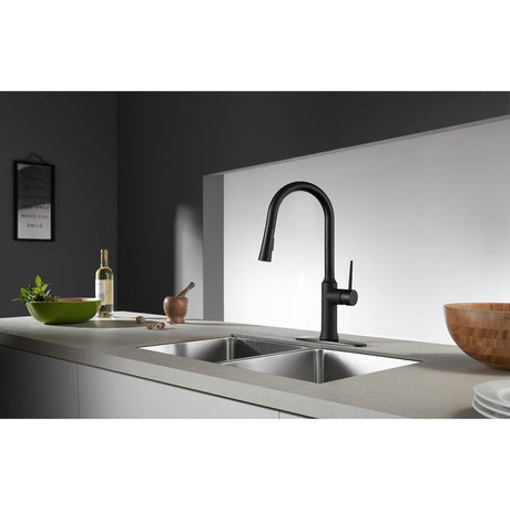 Gourmetier Single Handle Pull Down Kitchen Faucet - BUILDMYPLACE