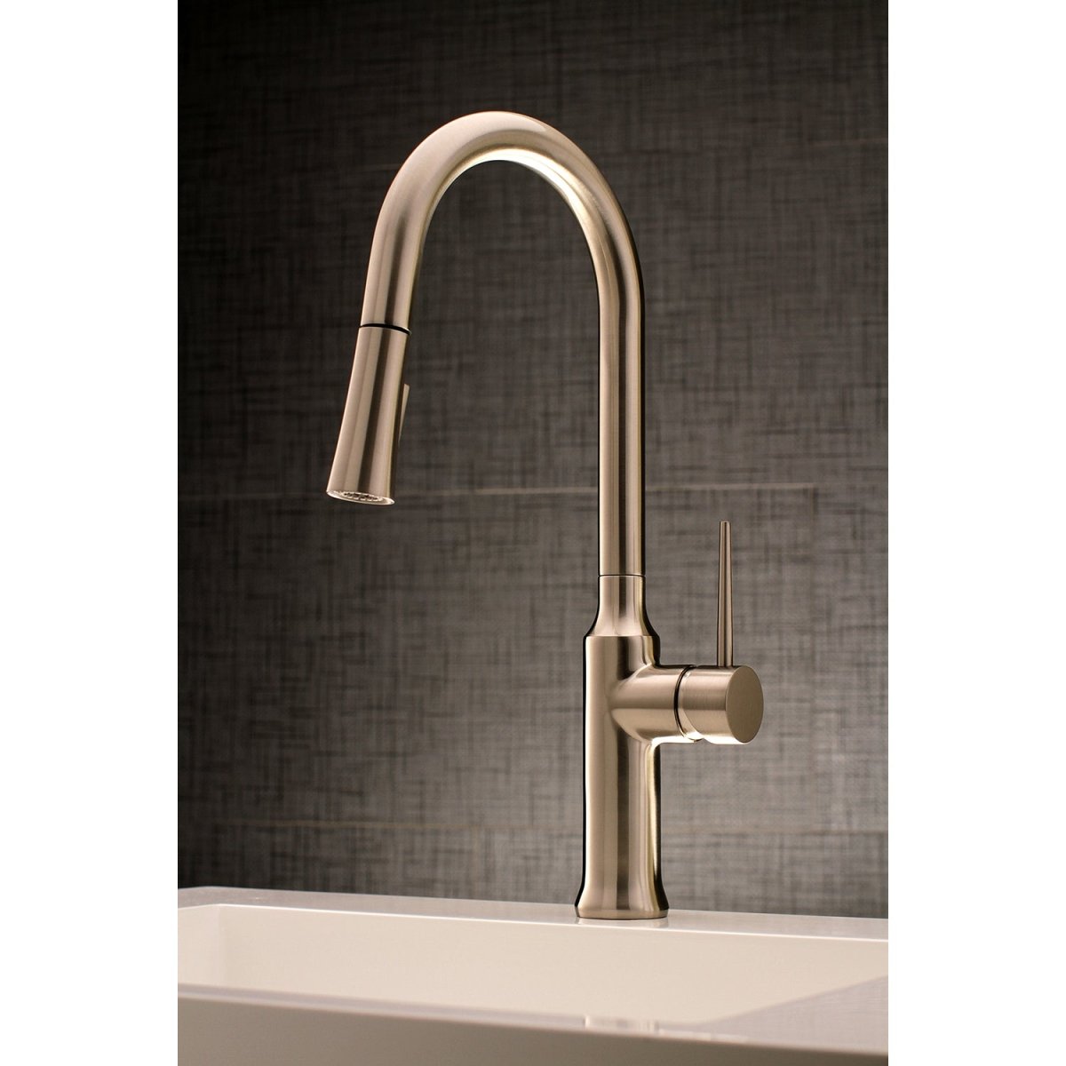 Gourmetier Single Handle Pull Down Kitchen Faucet - BUILDMYPLACE