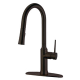 Gourmetier Single Handle Pull Down Kitchen Faucet - BUILDMYPLACE