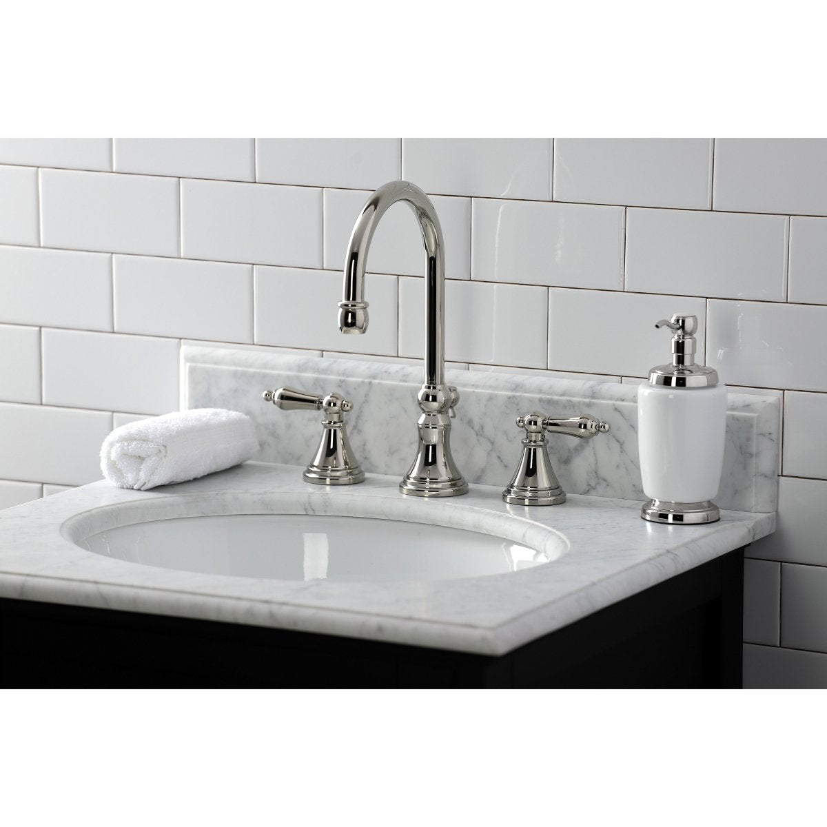 Governor 8" Widespread Bathroom Faucet In 6.5" Spout Reach - BUILDMYPLACE