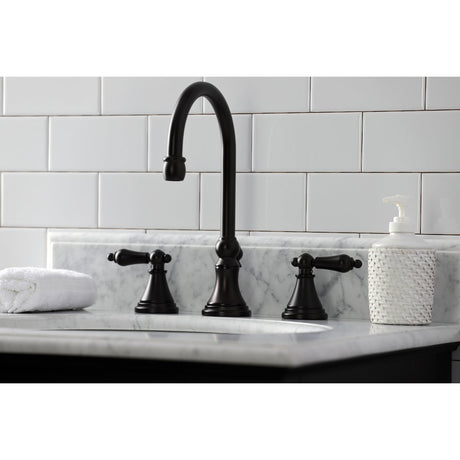 Governor 8" Widespread Bathroom Faucet In 6.5" Spout Reach - BUILDMYPLACE