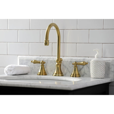 Governor 8" Widespread Bathroom Faucet In 6.5" Spout Reach - BUILDMYPLACE