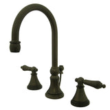 Governor 8" Widespread Bathroom Faucet In 6.5" Spout Reach - BUILDMYPLACE