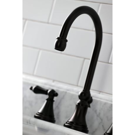 Governor 8" Widespread Bathroom Faucet In 6.5" Spout Reach - BUILDMYPLACE