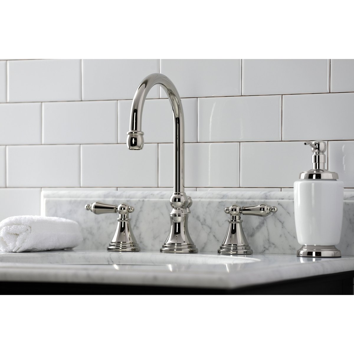 Governor 8" Widespread Bathroom Faucet In 6.5" Spout Reach - BUILDMYPLACE