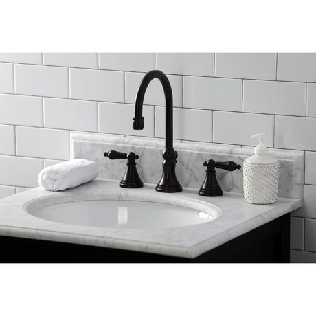 Governor 8" Widespread Bathroom Faucet In 6.5" Spout Reach - BUILDMYPLACE