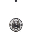 Gravitate Globe Rustic Oak Wood Pendant Light Chandelier - BUILDMYPLACE