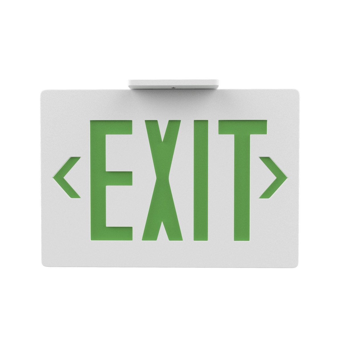 Green LED Exit Sign, Double Sided, 4W, UL,CUL, AC 120V - 277V, 90 - min Backup Battery, Exit Light for Business, Residential - BUILDMYPLACE