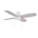 GREENWOOD 48" 4 - Blade Flush Mount Ceiling Fan with LED Light & Pull Chain - LEDMyPlace