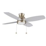 GREENWOOD 48" 4 - Blade Flush Mount Ceiling Fan with LED Light & Pull Chain - LEDMyPlace