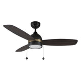 GREENWOOD 48" inch 3 - Blade Ceiling Fan with LED Light & Pull Chain - LEDMyPlace