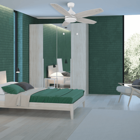 GREENWOOD 52" 5 - Blade Ceiling Fan with LED Lighrt & Pull Chain - LEDMyPlace