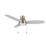 GREENWOOD 52 Inch 3 blade flush mount ceiling fan with led light pull chain - LEDMyPlace