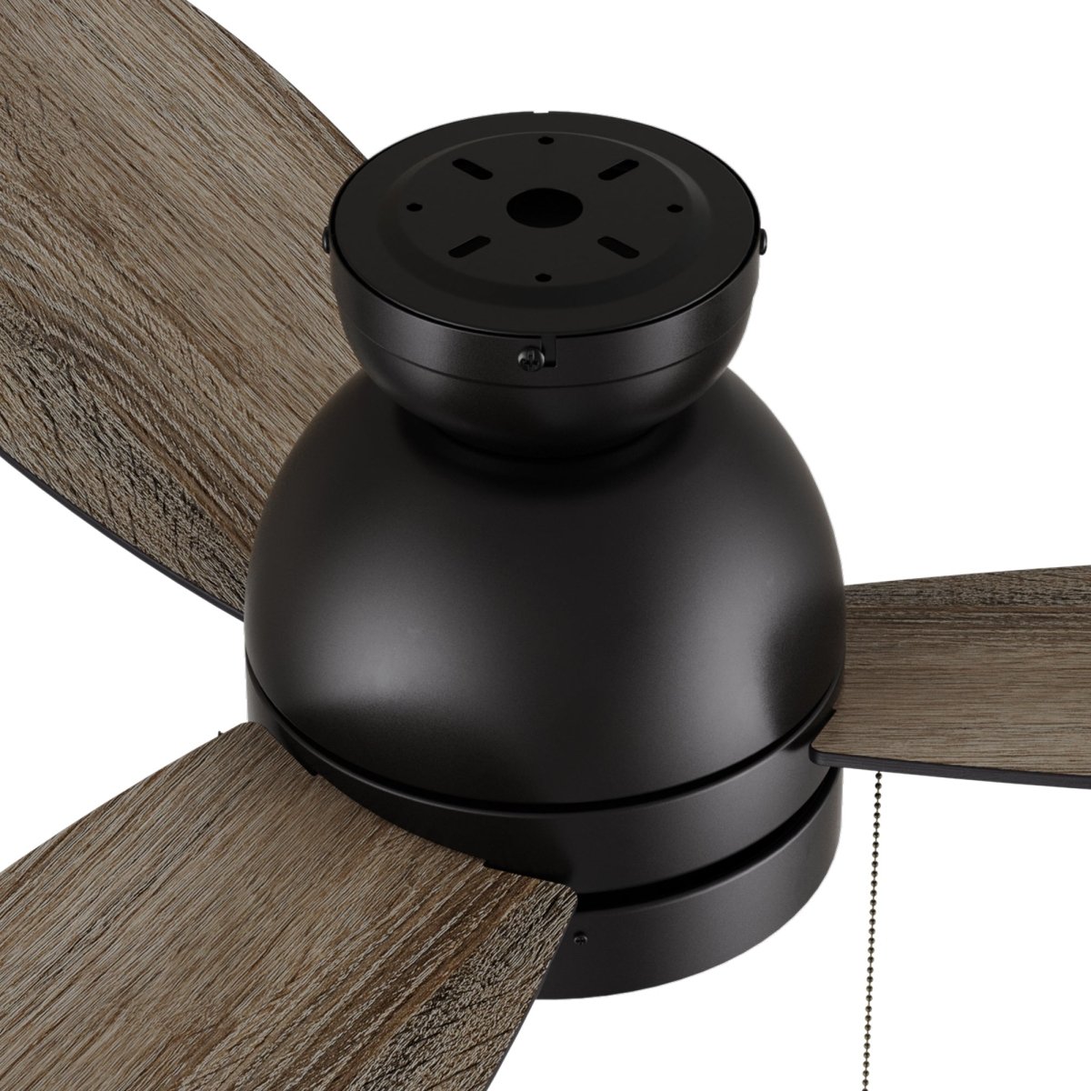 GREENWOOD 52 Inch 3 blade flush mount ceiling fan with led light pull chain - LEDMyPlace