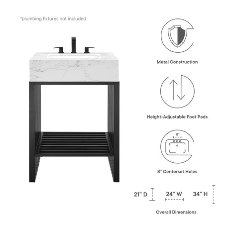 Gridiron 24" Bathroom Vanity - BUILDMYPLACE