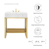 Gridiron 30" Bathroom Vanity - BUILDMYPLACE