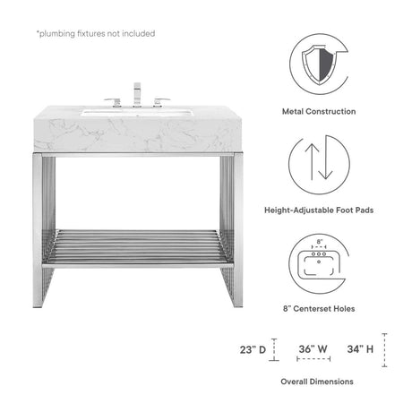 Gridiron 36" Bathroom Vanity - BUILDMYPLACE