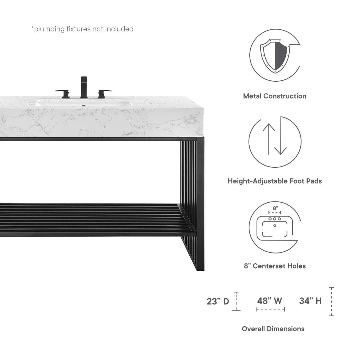 Gridiron 48" Bathroom Vanity - BUILDMYPLACE