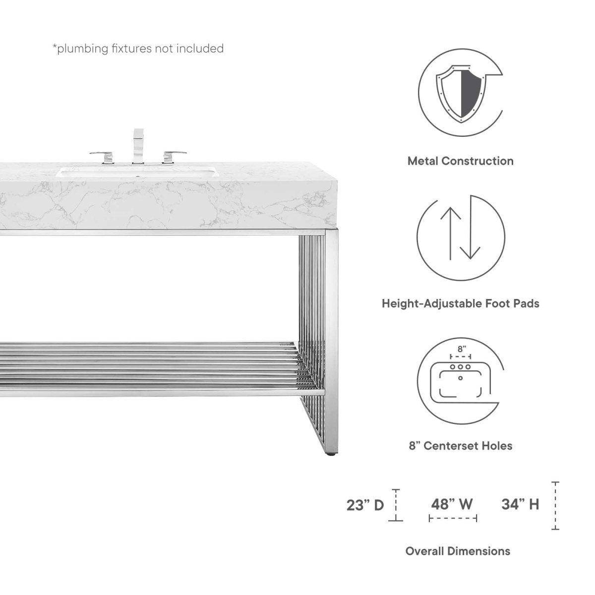 Gridiron Bathroom Vanity - BUILDMYPLACE