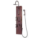 Hammered Copper/Oil - Rubbed Bronze Mojave ShowerSpa Panel with 8" Rain Showerhead - 4 - Dual Head Body Spray Jets - BUILDMYPLACE