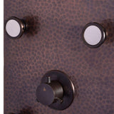 Hammered Copper/Oil - Rubbed Bronze Sedona ShowerSpa Panel with 8" Rain Showerhead - cUPC Approved - Four - Way Diverter - 6 Body Spray Jets - BUILDMYPLACE