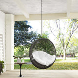 Hammock Chair Porch Bean Outdoor Patio Swing Chair - Without Swing Chair With Comfortable Cushions Seat - BUILDMYPLACE