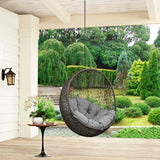 Hammock Chair Porch Bean Outdoor Patio Swing Chair - Without Swing Chair With Comfortable Cushions Seat - BUILDMYPLACE