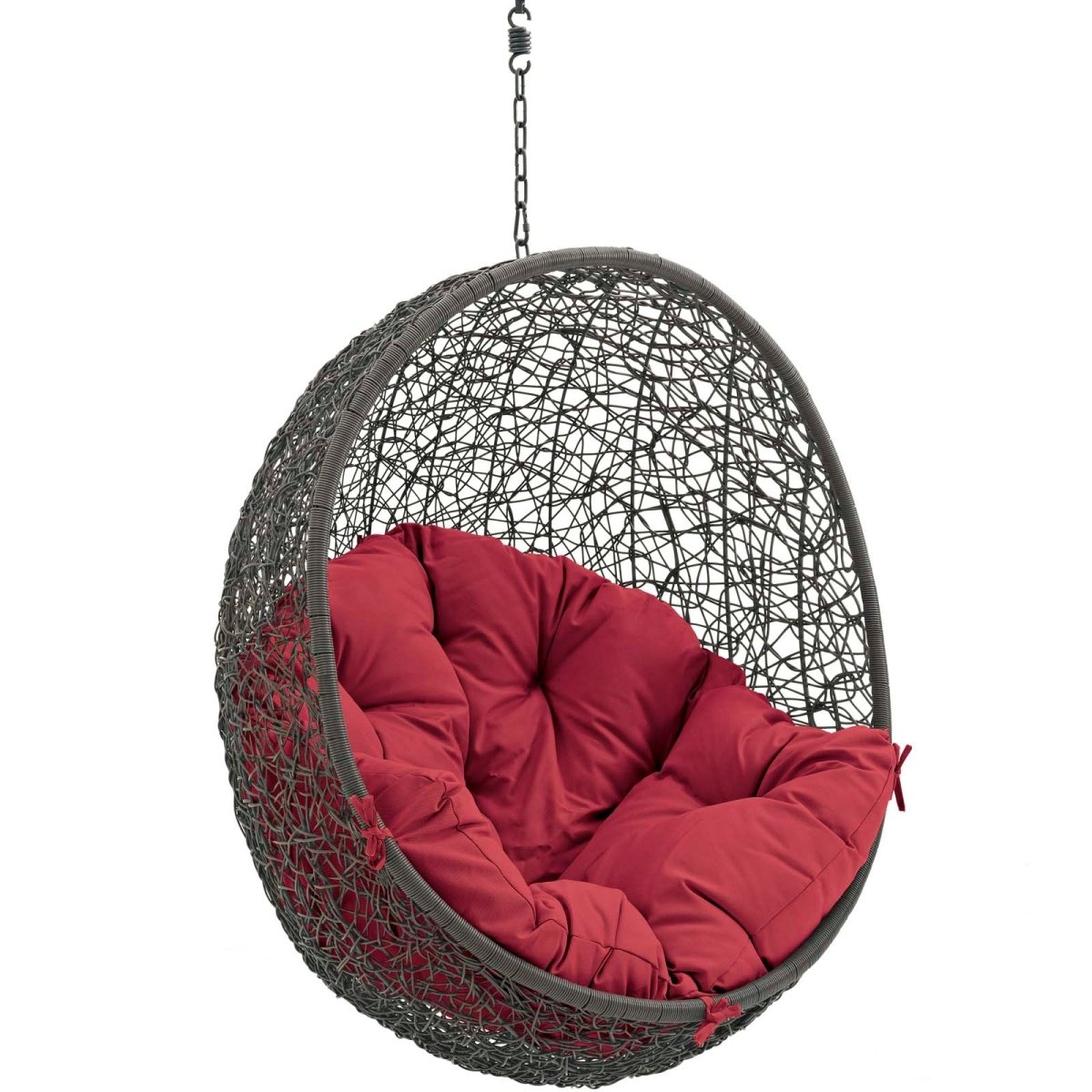 Hammock Chair Porch Bean Outdoor Patio Swing Chair - Without Swing Chair With Comfortable Cushions Seat - BUILDMYPLACE