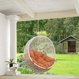 Hammock Chair Porch Bean Outdoor Patio Swing Chair - Without Swing Chair With Comfortable Cushions Seat - BUILDMYPLACE